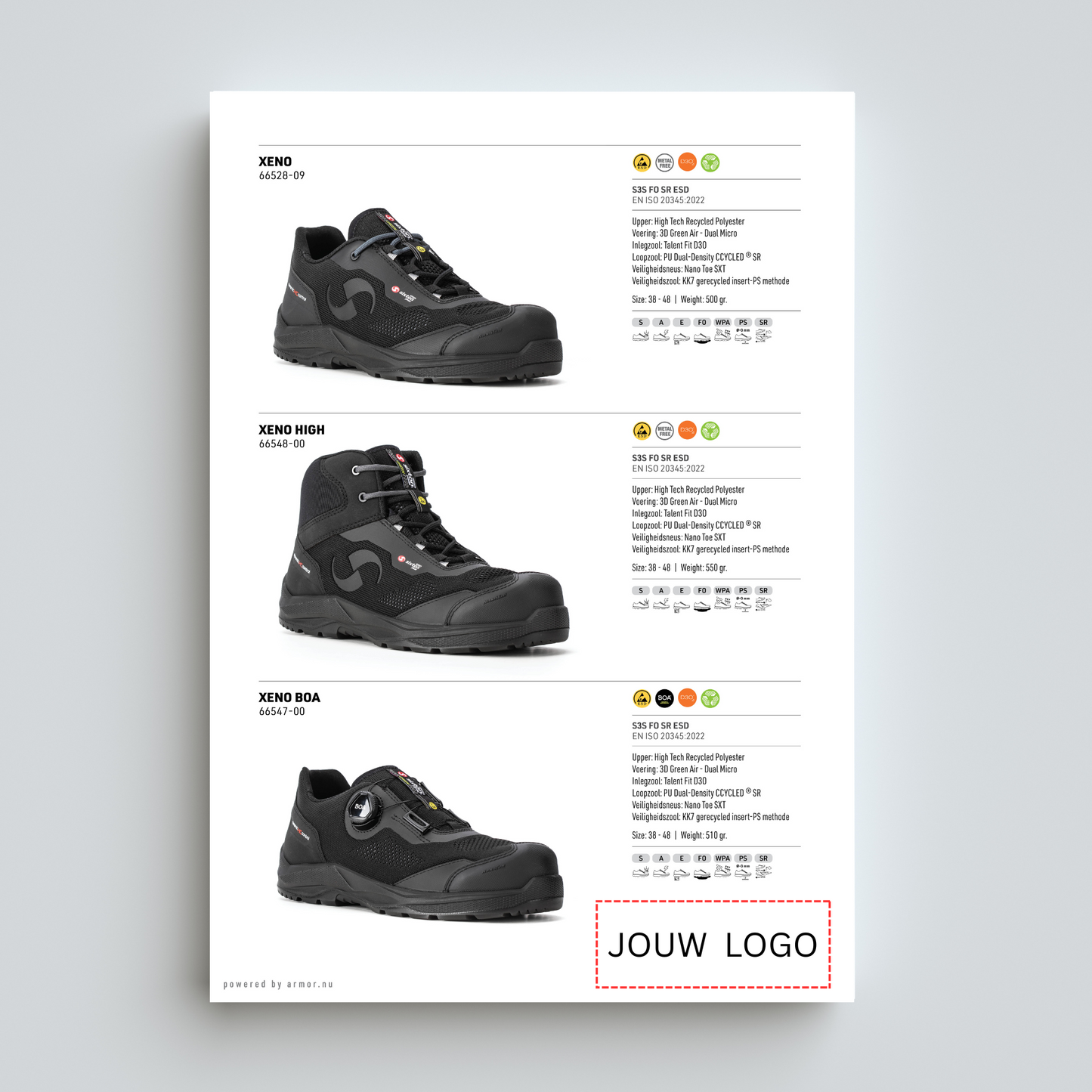 Sixton Peak Helevo Flyer met jouw bedrijfslogo (Gratis verzending)